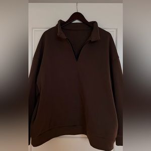 Brown amazon half zip